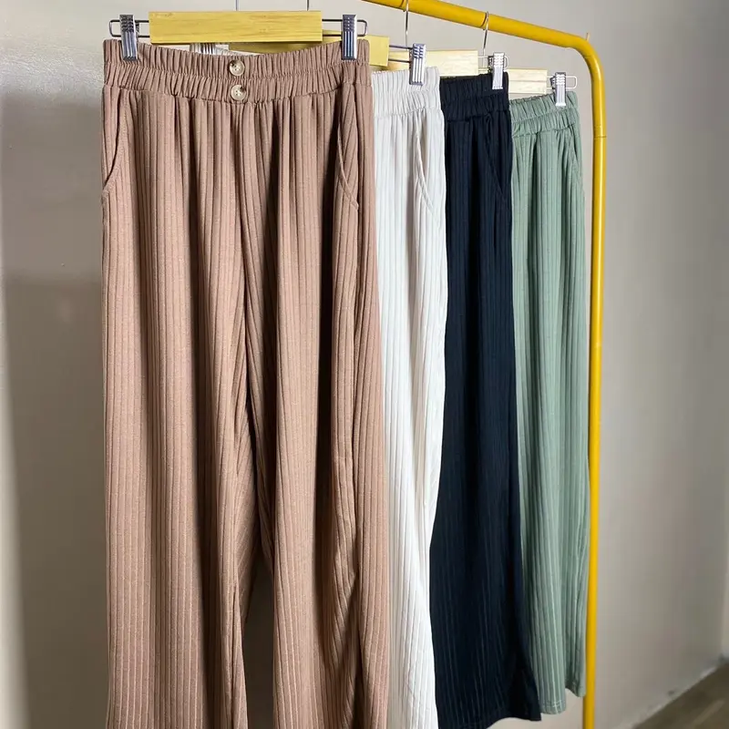 Kinna loose Pants all size fit to XL / BB 80kg Stretch Celana Kulot knit 4