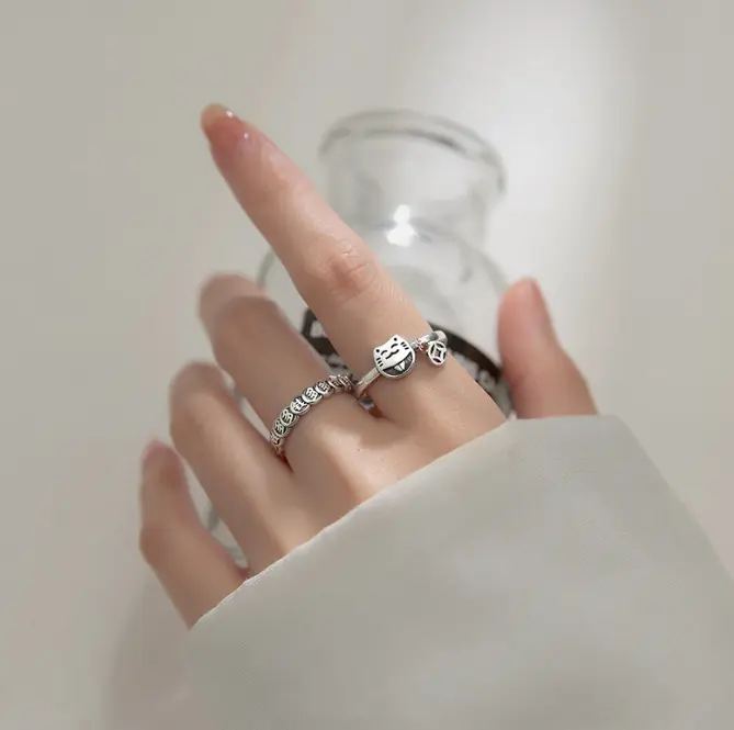 Nhẫn mèo kim tiền, nhẫn may mắn 1