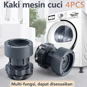 4PCS Alas Kaki Mesin Cuci Tatakan Anti Slip Dan Anti Getaran Alas Pelindung Kaki Mesin Cuci / Kulkas Alas Kaki Meja Karet Shockproof Pad/Bantalan Peninggi Kaki Kulkas Meja Lemari