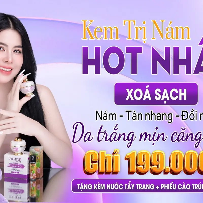 ￼(Tặng Quà) Kem Nám SooMin chính hãng giảm nám, chống nắng, phục hồi dưỡng trắng da Nữ Làm Đẹp Da 1