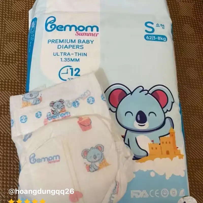 (giao hỏa tốc) tã bỉm quần Bemom plus/summer cho bé 1.35cm/1.45cm 8