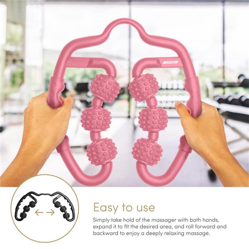 Product Introduction of Massage Roller For Neck Thigh Calf And Legs 6 Wheel Personal Massage Roller - Personal Massage Roller For Muscles And Legs - Portable Deep Tissue Massager - Body Care Comfort 15