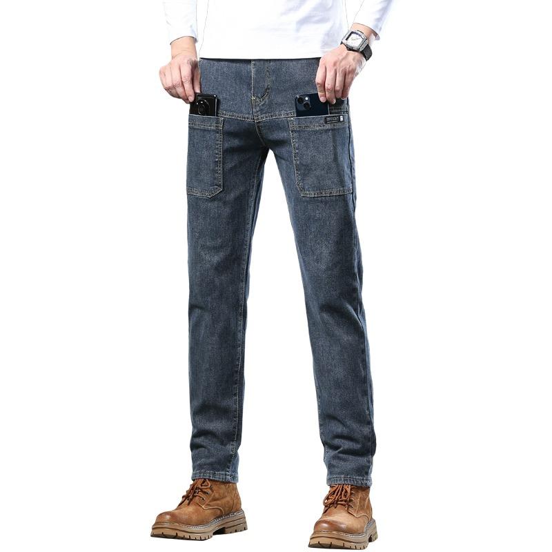 Product Introduction of S-5XL Korean Style Stretch Denim Pants Men Simple Casual Slim Fit Plus Size Jeans 3