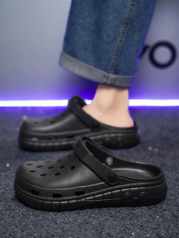 Women's Sporty Plain Color Hollow Out Design Clogs, Casual Comfortable Breathable Clogs, Fashionable Shoes for Indoor & Outdoor Wear 7
