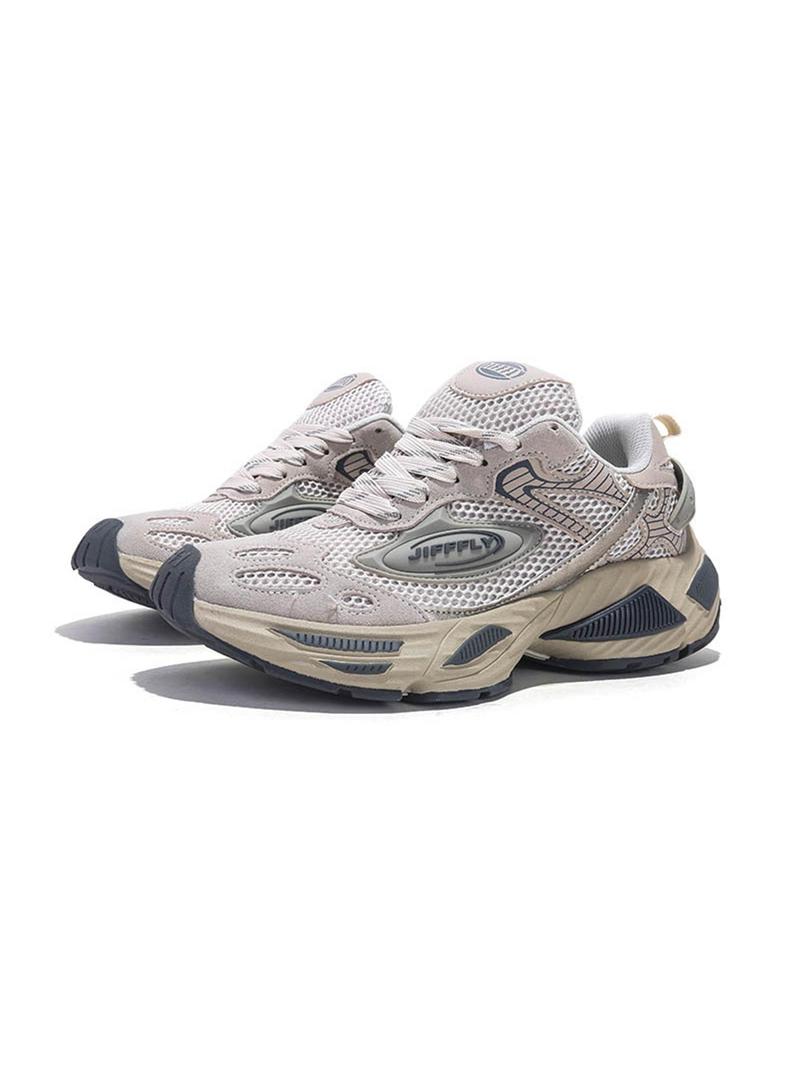 Product Introduction of Men's Fashionable Lace Up Mesh Sneakers, Casual Comfortable Breathable Lightweight Sports Running Shoes, Male All-match Round Toe Shoes for Daily Wear 6