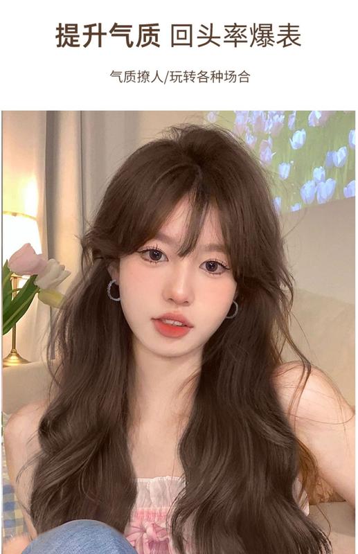 Product Introduction of Wig Women's Long Hair Summer Long Curly Natural Breathable Mesh Red Anchor Women's Team Same Style Golden Wig Full-Head Wig 18