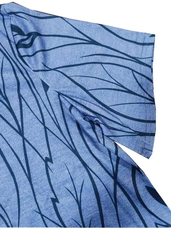 Plus Size Leaf Print Batwing Sleeve Tee, Casual Scoop Neck Half Sleeve T-shirt for Summer, Women's Plus Size Clothing for Daily Wear 2
