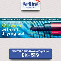 Gambar ARTLINE Spidol Papan Whiteboard Marker DRY SAFE Tinta Tahan Kering EK-519 Body Plastik - RED dari Artline Indonesia Kota Surabaya 3 Tokopedia