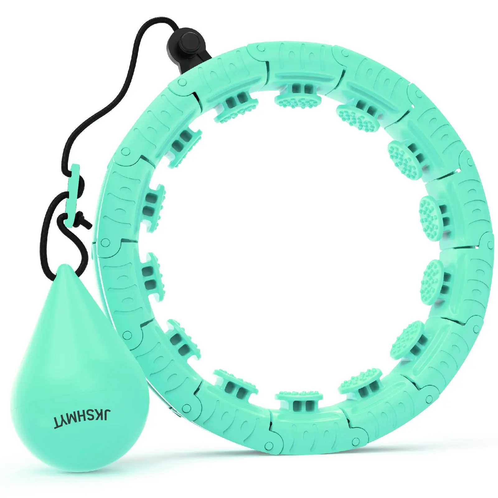 26 Links Detachable Adjustable Smart Weighted Waist Training Circle, Infinity Hoop, Sports Fitness Equipment with Ball, Exercise Equipment for Women, Gymtok, Calisthenics Tools