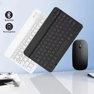 Keyboard Dan Mouse Bluetooth Nirkabel Combo USB Office Silent IPad Laptop Untuk IOS Android Windows