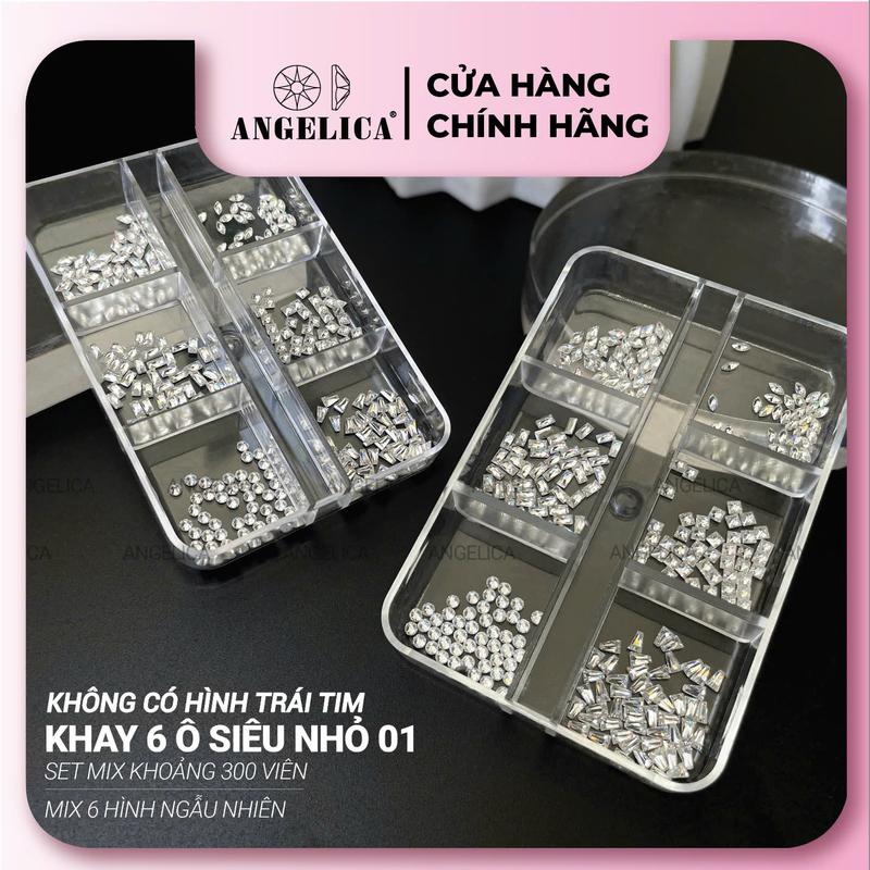 Khay Đá Supermini Chân Bằng Mix HƠN 300 VIÊN KHÔNG CÓ HÌNH TRÁI TIM - 6 Ô 6 Hình Đá - CHÍNH HÃNG ANGELICA Nữ Women