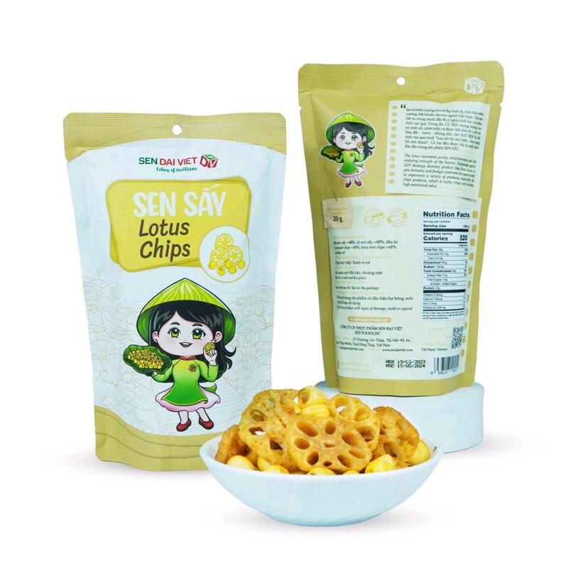 COMBO 2 GÓI CỦ SEN VÀ HẠT SEN SẤY MIX 2 VỊ: NGUYÊN VỊ VÀ PHÔ MAI CAY ĐẶC SẢN ĐỒNG THÁP 1