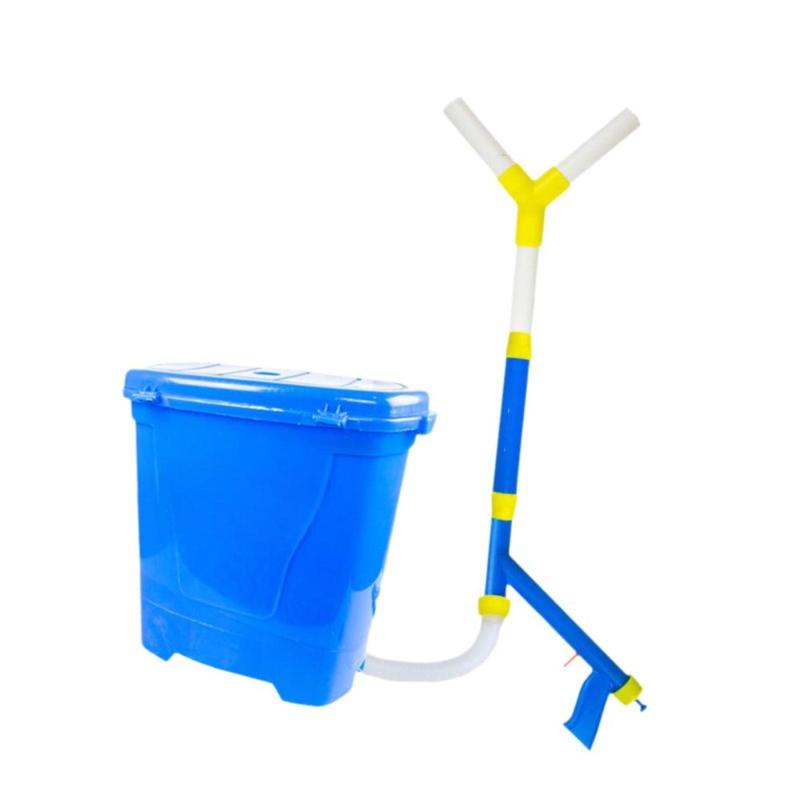 Manual Fertilizer Spreader Professional Blue for Ice Melt Garden Vegetables 7