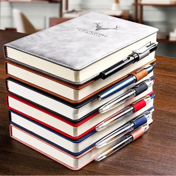 Notebook keep going on leather buku tulis catatan planner model classic simple polos isi tebal MK1202