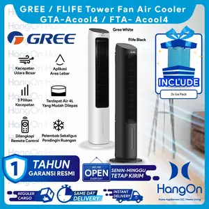 GREE ACOOL4 Tower Kipas Angin Fan Air Cooler - Kapasitas 4 Liter Model - GTA-ACOOL4 / Flife FTA-ACOOL4 / ACOOL 6