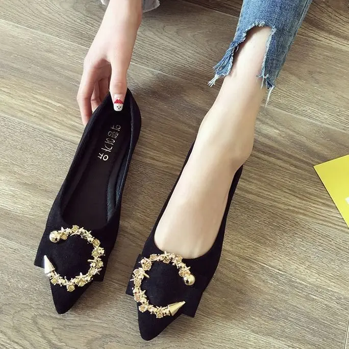 Giày Đế Bằng, Hàng Mới Về Mùa Lò Xo Và Mùa Thu, Dành Cho Nữ, Dễ Phối Đồ, Cắt Nông Gommino Mũi Nhọn, Chống Trượt, Thích Hợp Cho Phụ Nữ Mang Thai, Phong Cách, 20220224