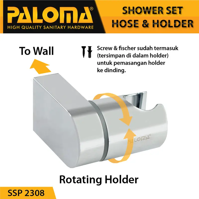 Shower Set Handshower Mandi Hand Head Kepala Air Paket Paloma SSP 2308 3