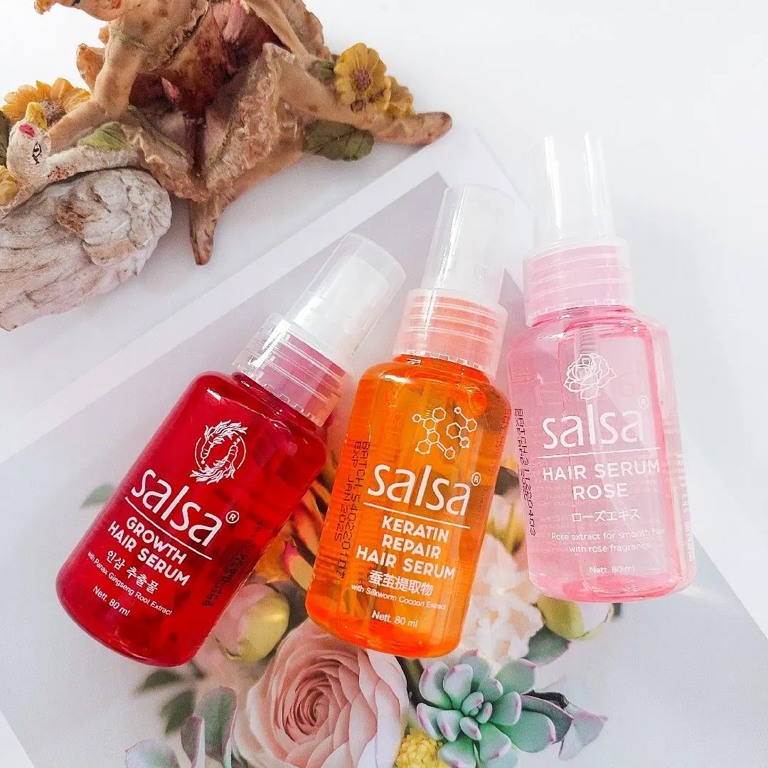 Salsa Hair Serum Rose Spray 80ml BPOM -ROSE // KERATIN // GROWTH serum perawatan hambut akar rambut urang aring Haircare