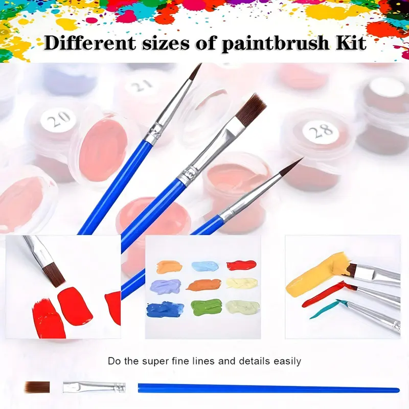 Jellyfish Pattern DIY Acrylic Painting Kit without Frame, DIY Painting Supplies for Home Decor, Wall Art Decor for Home Living Room Bedroom 5