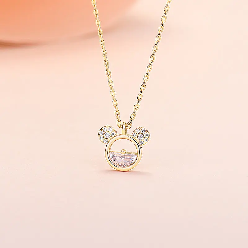 Vòng Cổ Chuột Mickey, Dễ Thương, Thời Trang Cá Tính Nữ, Mặt Dây Chuyền Zircon, Dây Chuyền Xương Đòn, Phong Cách Người Nổi Tiếng Trên Internet, Ngọt Ngào Và Tự Nhiên, Hợp Xu hướng 7