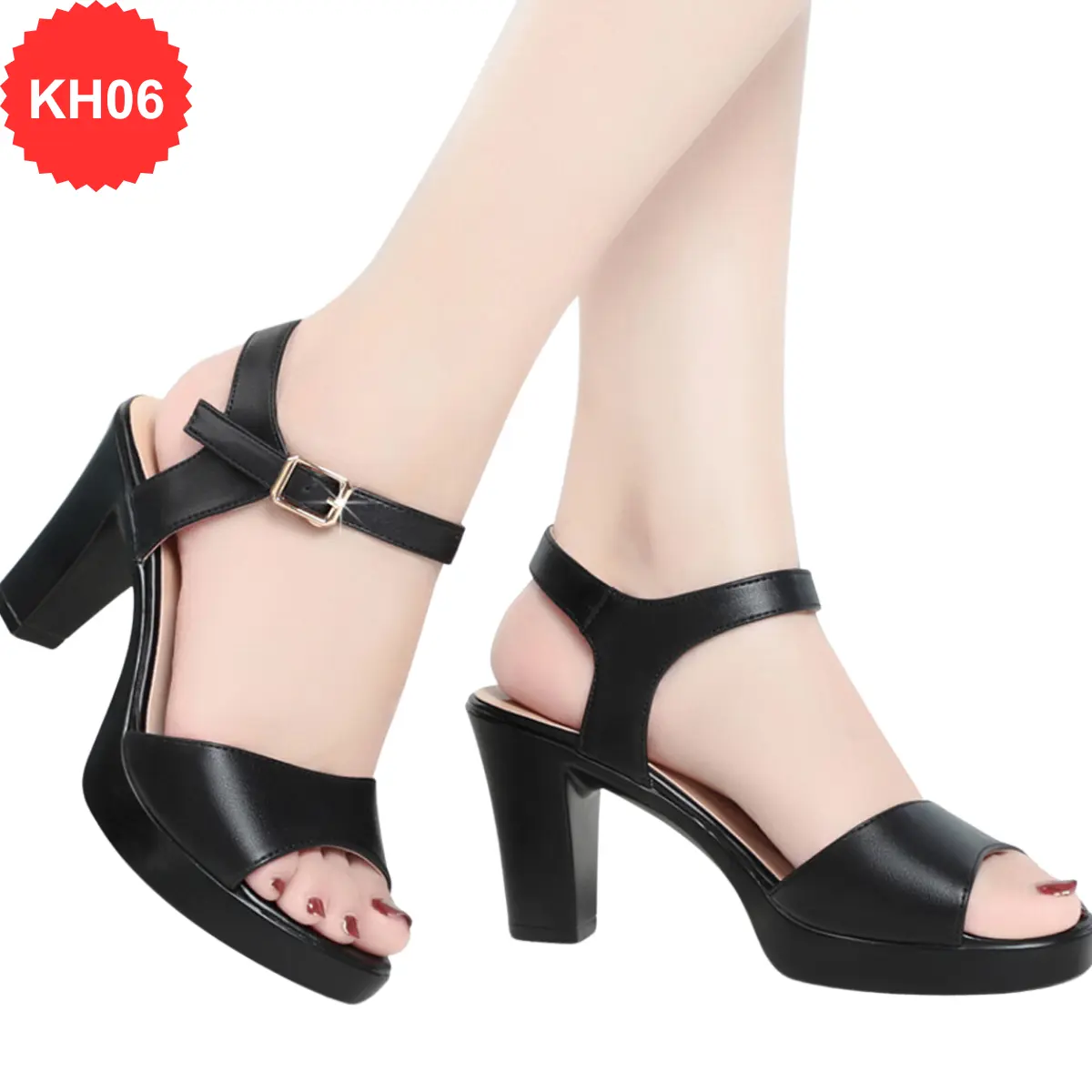 (Mã KH-06) Giày dép nữ ĐẸP quai mở đế cao 5,7,8 cm, da thật, chống nước, thời trang HOT TREND 2025 xăng đan sang chảnh sandal cho Mẹ