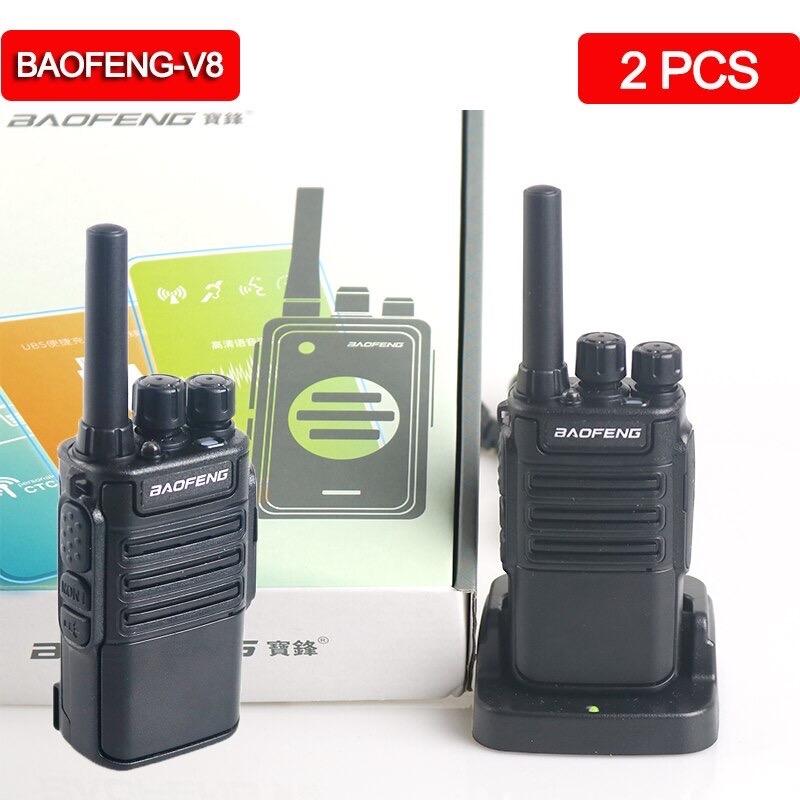 Máy bộ đàm Baofeng Mini V8 Siêu nhỏ 2 Chế Độ Sạc Sạc Cổng Type C Sạc Cốc Bảo Hành 12 Tháng