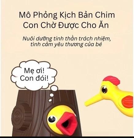 Bộ đồ chơi chim ăn sâu và gõ kiến bắt sâu cho bé phát triển trí tuệ Montessori 1