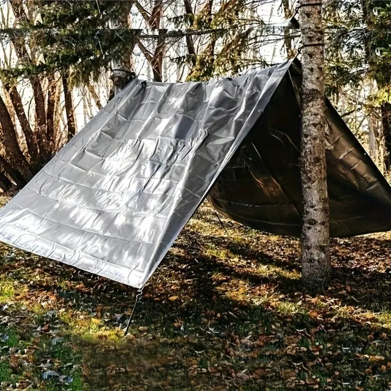 Waterproof Rain Cloth, 1 Count Thickened Sunshade Cloth, Outdoor Rain Cloth for Camping, Picnic, Hiking, Camping & Hiking Equipment 6
