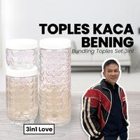 Gambar [COD] Goto Living X Jordi Onsu [Bundle] Set 3 in 1 Juno Love Toples Kaca Bening Storage Container Food Wadah Makanan Kue Kedap Udara Serbaguna [2] #CR - LOVE dari Goto Living Kota Tangerang 1 Tokopedia
