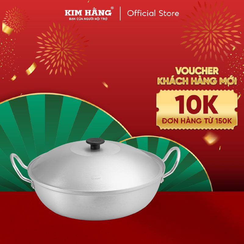 Chảo Lẩu Nhôm Kim Hằng - Dụng Cụ Nhà Bếp Chuyên Dụng 2quai