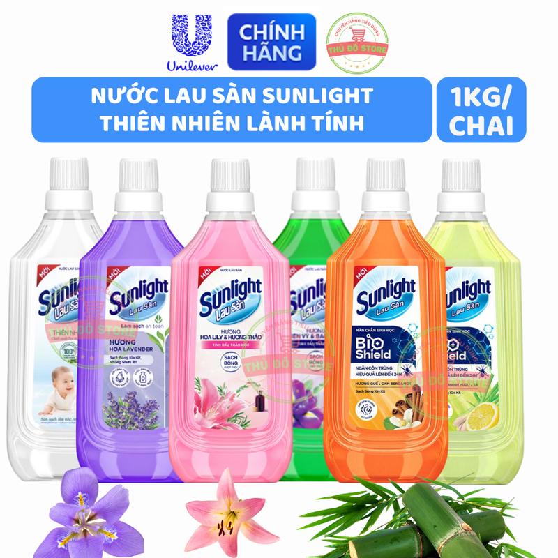 Nước Lau Sàn Sunlight Chiết Xuất Thiên Nhiên Tinh Dầu Thơm Lành Tính Cho Da - Chai 1KG