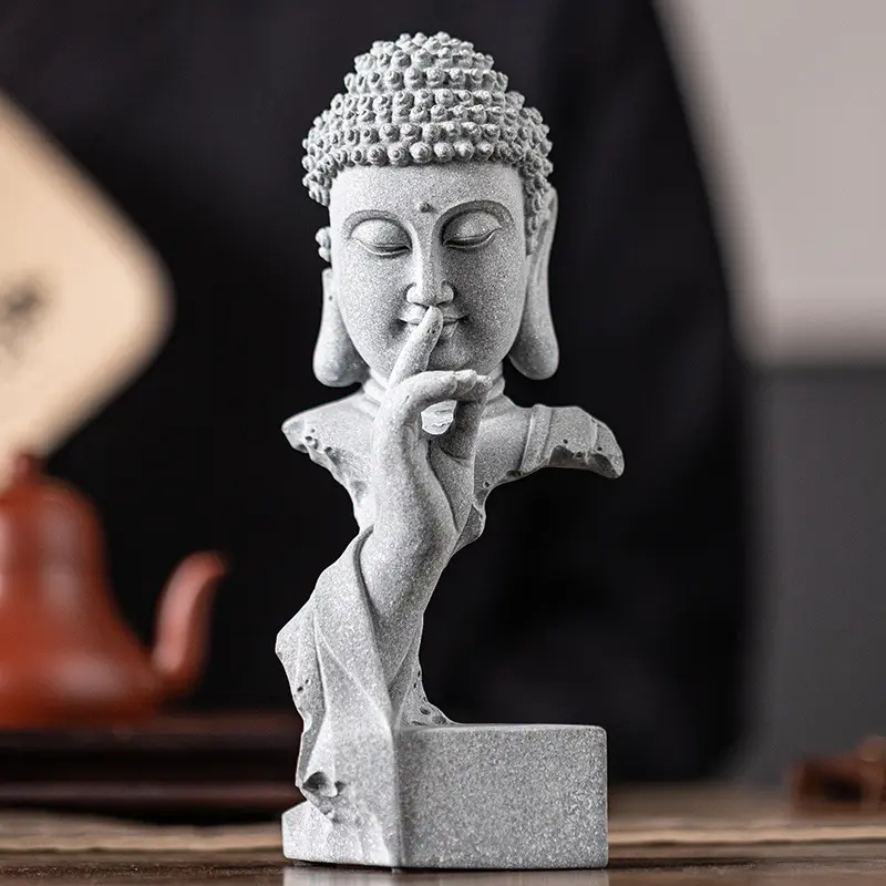 Tượng Thích Ca Bán Diện Mã 02, Cao 21cm, Tượng Đá Sa Thạch, Tượng Decor Nhà Cửa, Tiểu Cảnh, Bể Cá, Terrarium, Sân Vườn tượng  đá