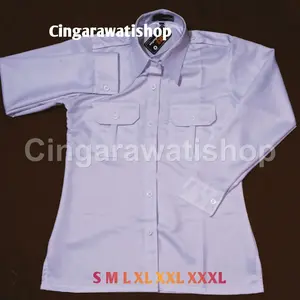 Kemeja Dinas PNS PDH Wanita Putih Terbaru