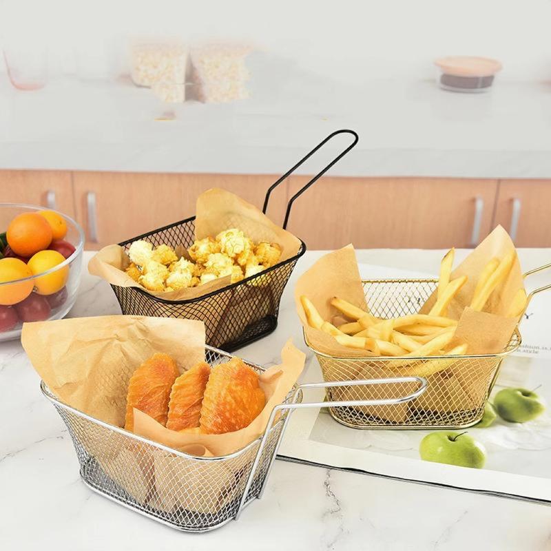 Stainless French Fries Basket Snacks Storage Chips Basket / Wadah ...
