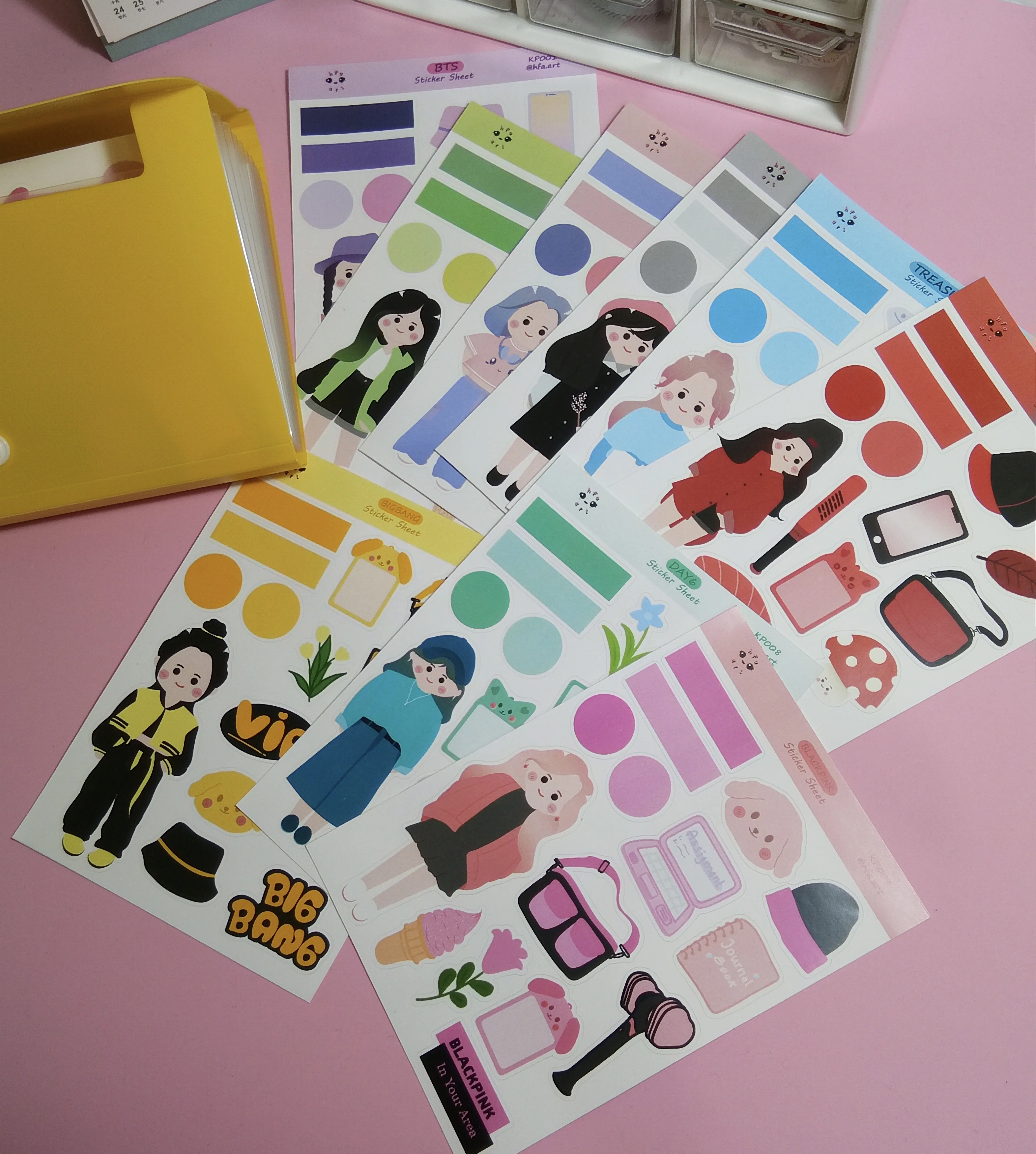 KPOP STICKER BTS NCT SEVENTEEN EXO TREASURE IKON BIGBANG DAY6 BLACKPINK