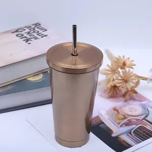 Tumbler Mug + Sedotan Stainless  917 473ML