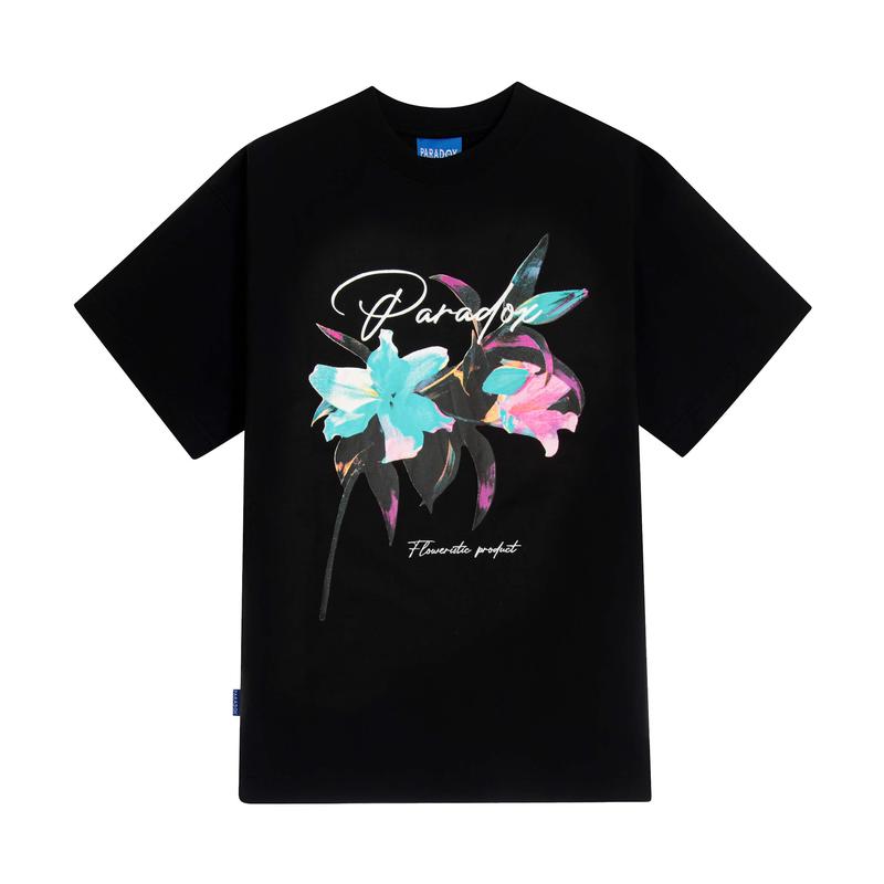 Áo thun Nam Cổ Tròn Cotton Menswear PARADOX LILY BY NIGHT - Đen Top