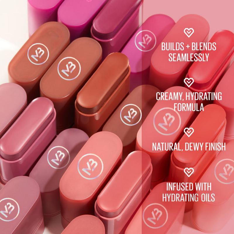 Long Lasting Blush Stick, Waterproof Natural Blush for Cheeks, Eyes and Lips, Moisturizing Blush Stick, Makeup Tool for Women & Girls 6