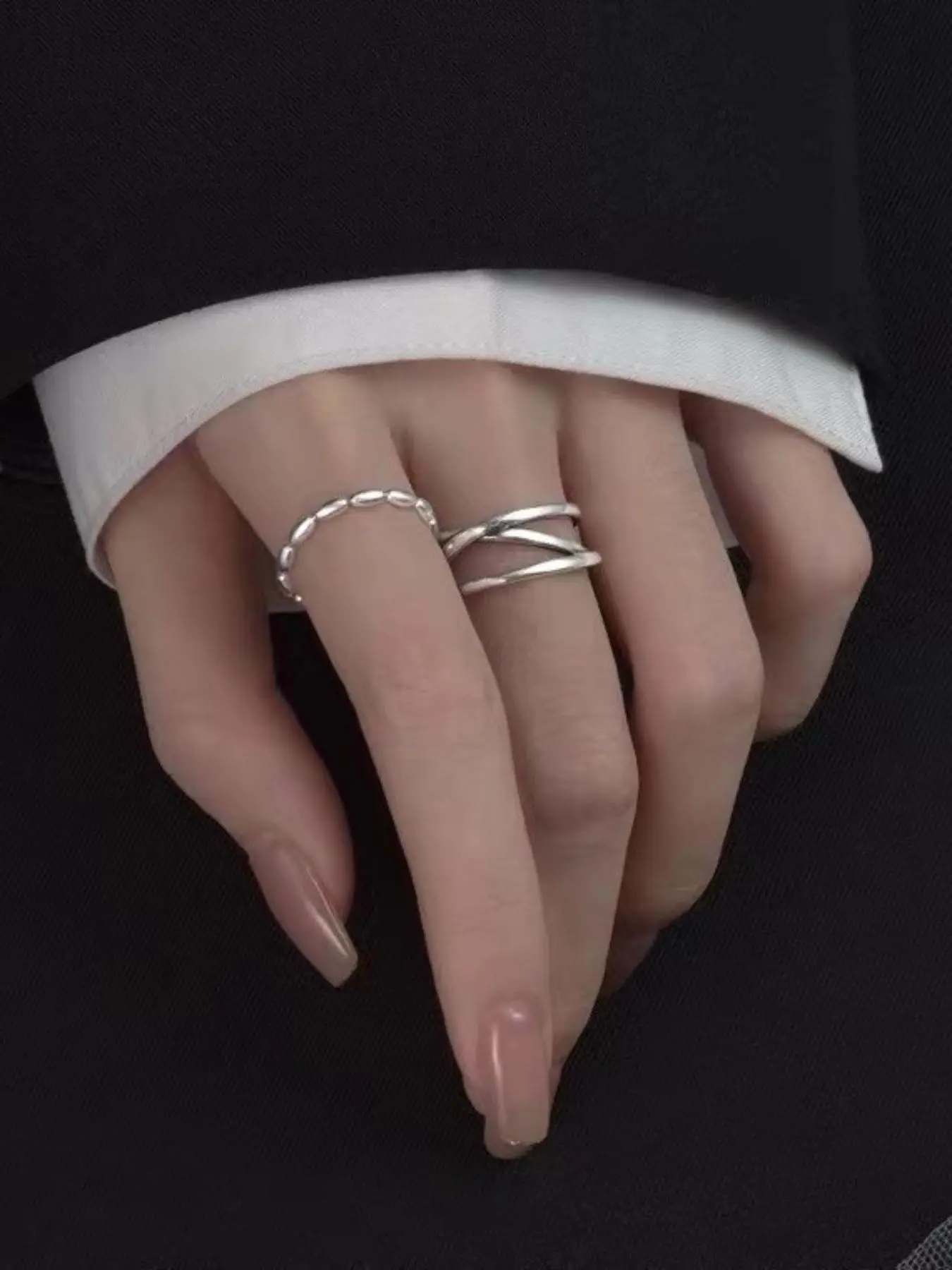 Minimalist Temperament Cuff Ring, Fashion Accessories for Women & Men, Trendy All-match & Exquisite Jewelry for Birthday Gift