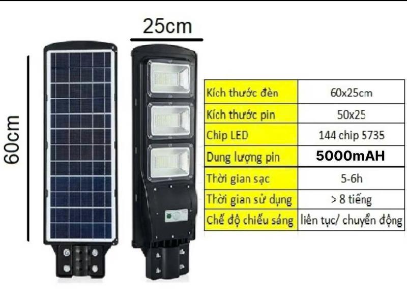 ĐÈN ĐƯỜNG LIỀN THỂ NLMT 3Ô - 4Ô Bắt tường rào,sân vườn,...vỏ nhựa ABS và thắp sáng 6-8 tiếng có cảm biến chuyển động BH 1 năm dổi mới
