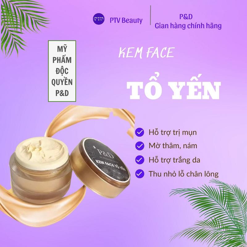 [Freeship] Kem Dưỡng Da Tổ Yến P&D ( Ngày và Đêm )  Skincare Tất cả các loại da mụ thuoc tri trị