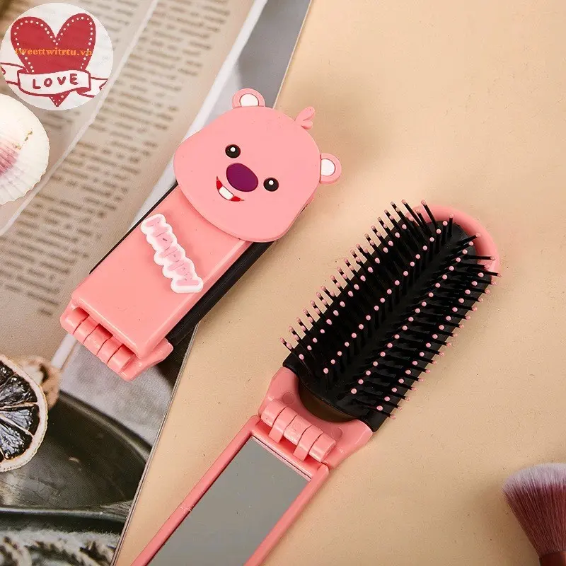 Lược chải tóc hình loopy, gương phía sau 0