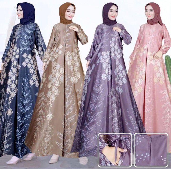 Product Introduction of Gamis Kiana Silk / Gamis Silky lengan Karet / Baju Muslim Wanita 18