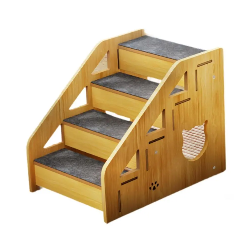 Wood Dog Stairs Dog Ramp for Older Dogs Soft Pet Ladder for Indoor Car Sofa