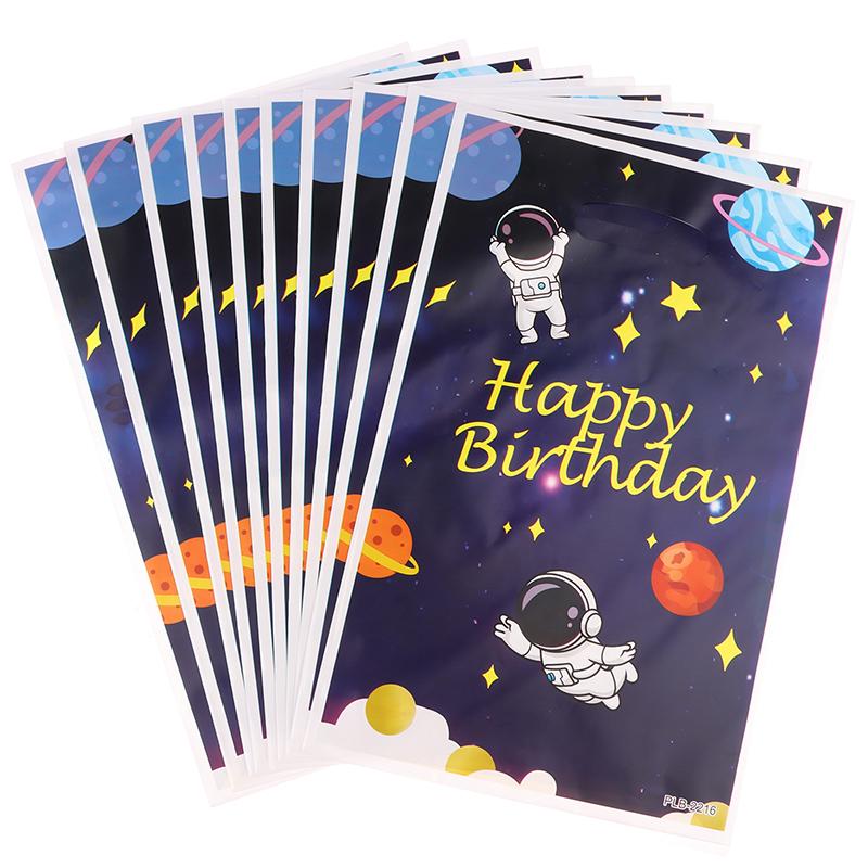 Product Introduction of Beg hadiah angkasawan angkasa kanak-kanak, beg tangan plastik kapal angkasa, bekalan parti selamat hari jadi, beg rampasan nikmat kanak-kanak, 10 keping 26