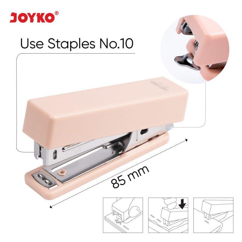 STAPLER WARNA PASTEL JOYKO ST-15 | STAPLES MENGGUNAKAN ISI KECIL NO.10 | JEPRETAN | PENJEPIT KERTAS SEDANG SOFTCOLOR 4