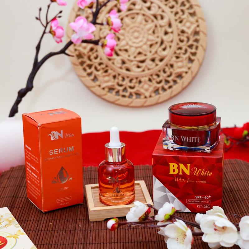 [CHÍNH HÃNG] Combo Kem Face Mụn & Serum BN White Sạch Mụn, Mờ Thâm & Dưỡng Da Skincare Làm Đẹp Da