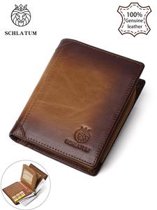 Men's Casual Lychee Pattern Short Wallet,  Lion Head Decor Card Wallet, Simple Vintage Style Men's Wallet for Daily Used