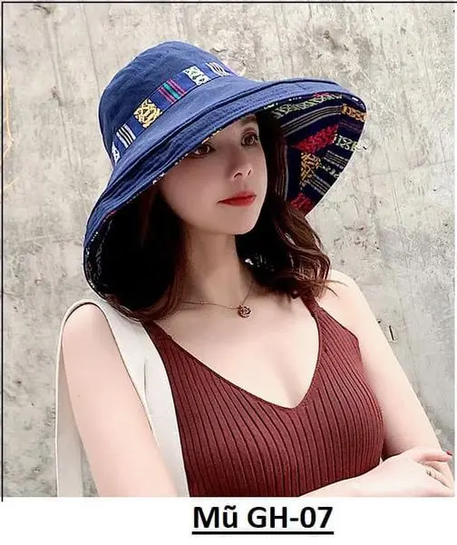 Mũ Đội Hai Mặt Thời Trang Chống Nắng Du Lịch Gấp Gọn 3