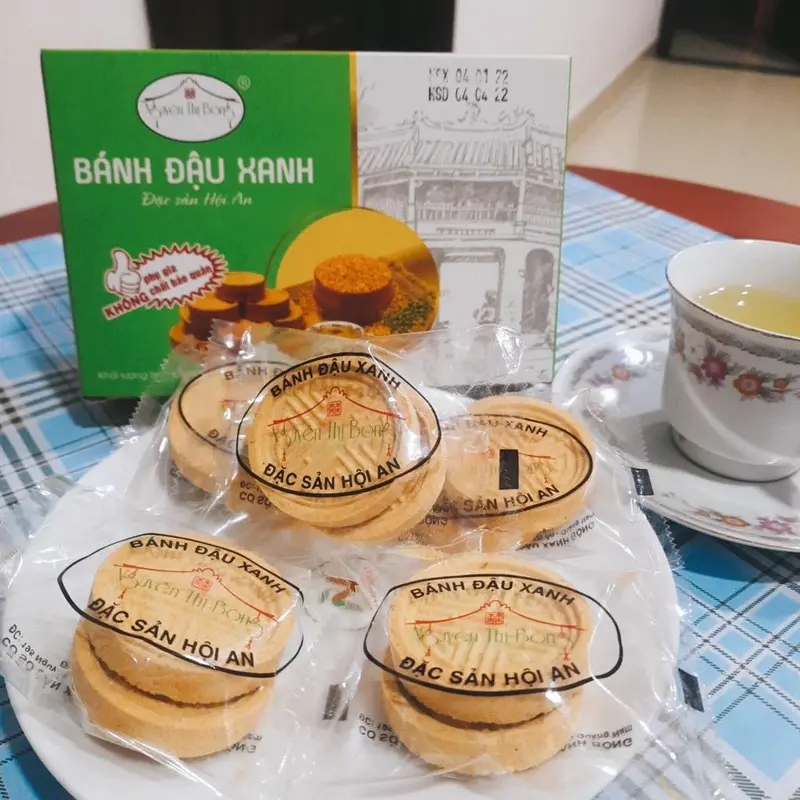 Bánh Đậu Xanh Bông Đặc Sản Hội An Ngọt Dịu Truyền Thống Giòn Ngon 2 Vị Chay Mặn - OCOP House 2